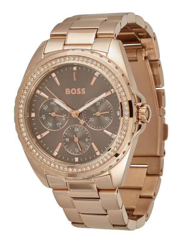 BOSS Black BOSS Black Аналогов часовник 'Atea'  розово злато / антрацитно черно