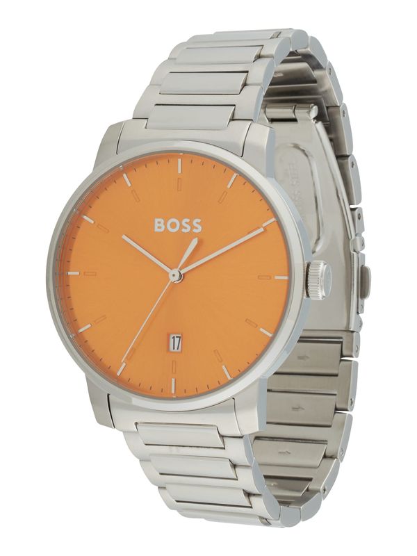 BOSS Black BOSS Black Аналогов часовник 'DEAN'  оранжево / сребърно