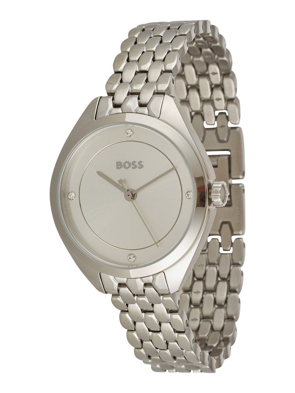 BOSS Black BOSS Black Аналогов часовник 'Mae'  сребърно / мръсно бяло