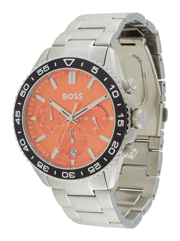 BOSS Black BOSS Black Аналогов часовник 'RUNNER'  оранжево / черно / сребърно / бяло
