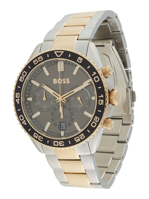 BOSS Black BOSS Black Аналогов часовник 'RUNNER'  злато / черно / сребърно