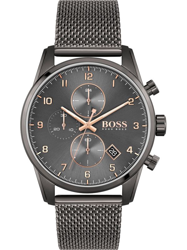 BOSS Black BOSS Black Аналогов часовник 'SKYMASTER'  антрацитно черно