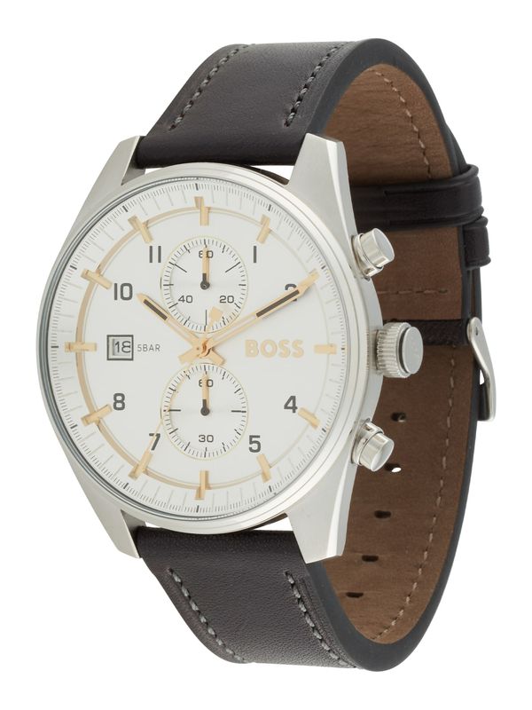 BOSS Black BOSS Black Аналогов часовник 'SKYTRAVELLER'  злато / черно / сребърно