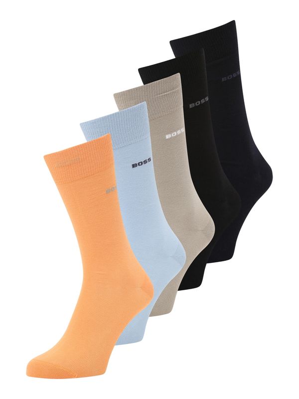 BOSS Black BOSS Black Къси чорапи  нейви синьо / светлосиньо / сиво-бежово / светлооранжево / черно