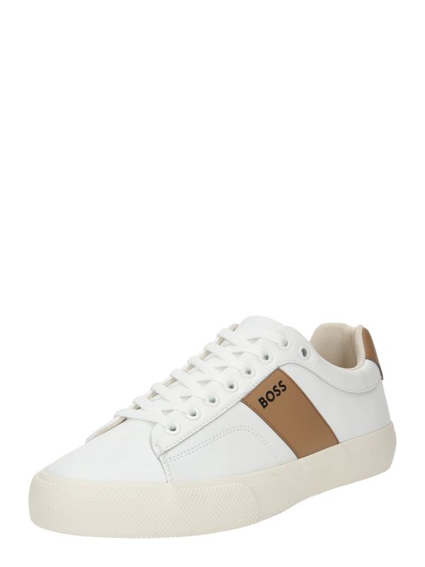 BOSS Black BOSS Black Ниски маратонки 'Aiden Tenn'  кафяво / черно / бяло