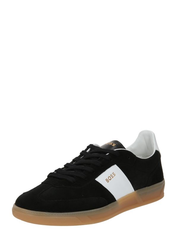 BOSS Black BOSS Black Ниски маратонки 'Brandon Tenn'  злато / черно / бяло