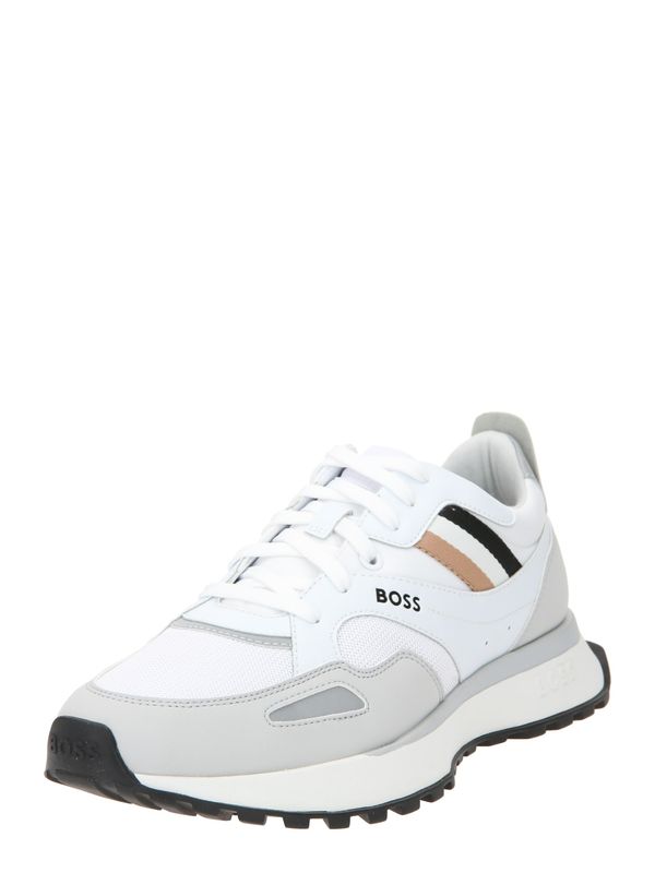 BOSS Black BOSS Black Ниски маратонки 'Jonah Runn'  светлокафяво / светлосиво / черно / бяло