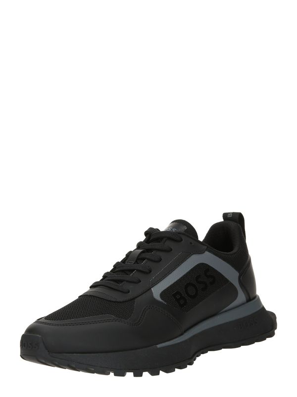 BOSS Black BOSS Black Ниски маратонки 'Jonah'  сиво / черно