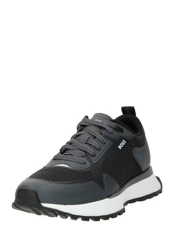BOSS Black BOSS Black Ниски маратонки 'Jonah'  сиво / черно