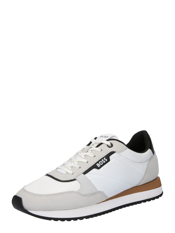 BOSS Black BOSS Black Ниски маратонки 'Kai'  сиво / черно / бяло