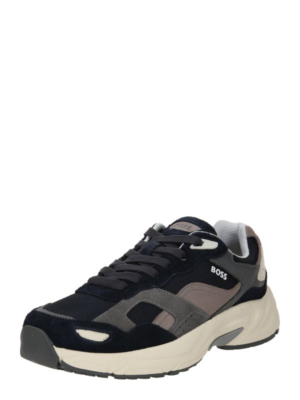 BOSS Black BOSS Black Ниски маратонки 'Levitt'  морскосиньо / сиво / таупе сиво / бяло