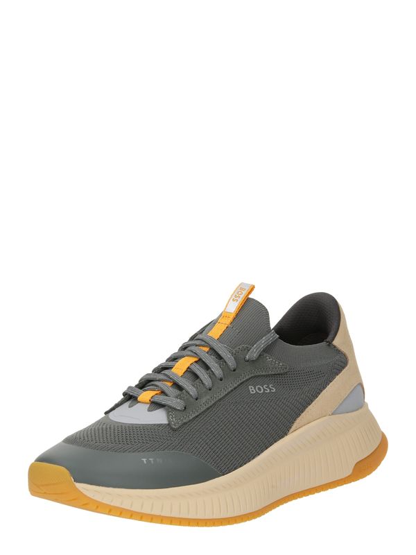 BOSS Black BOSS Black Ниски маратонки 'Slon'  цвят "пясък" / базалтово синьо / оранжево