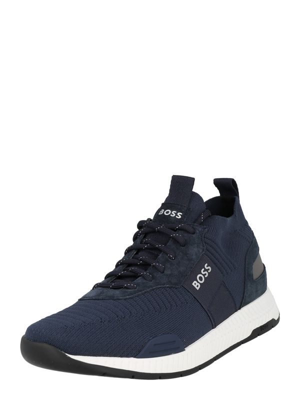 BOSS Black BOSS Black Ниски маратонки 'Titanium'  тъмносиньо / сиво