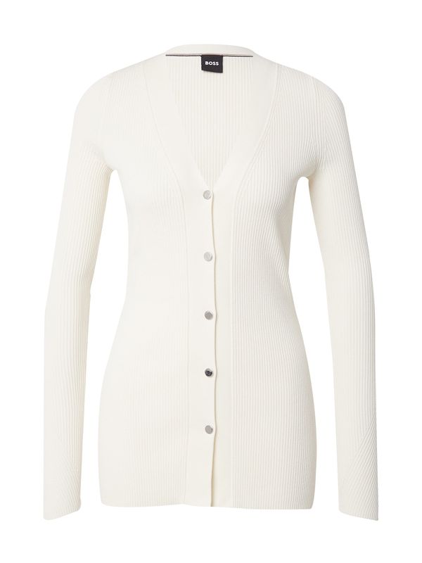 BOSS Black BOSS Black Плетена жилетка 'Farinda'  бяло