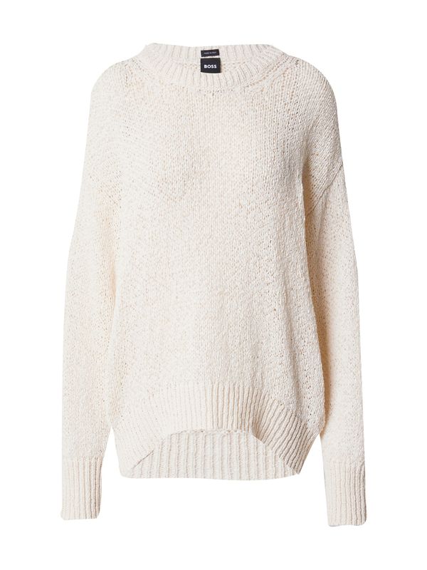 BOSS Black BOSS Black Пуловер 'Felodiena'  естествено бяло