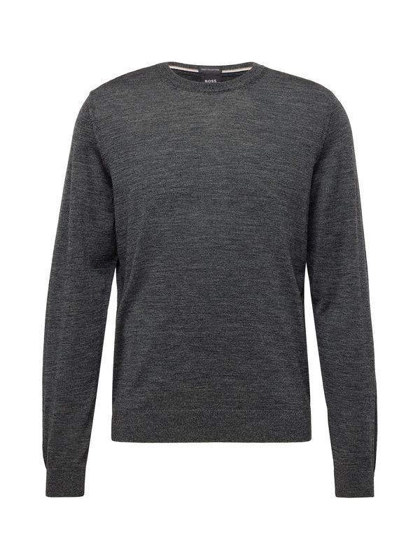 BOSS Black BOSS Black Пуловер 'Leno-P'  черен меланж