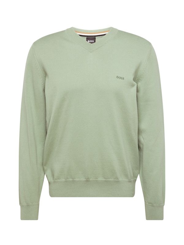 BOSS Black BOSS Black Пуловер 'Pacello'  светлозелено