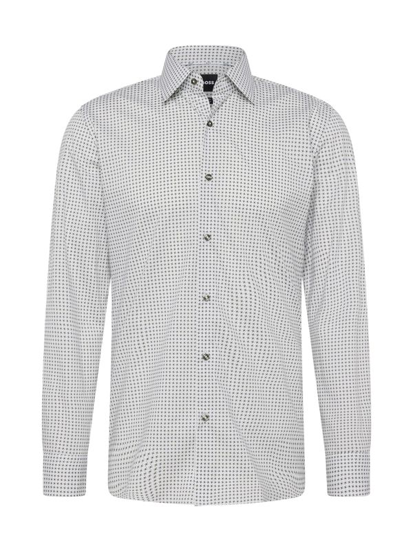 BOSS Black BOSS Black Риза 'HANK'  черно / бяло