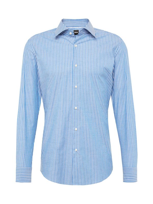 BOSS Black BOSS Black Риза 'HANK'  лазурно синьо / бяло