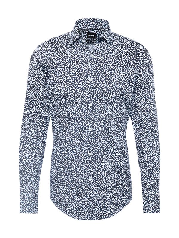 BOSS Black BOSS Black Риза 'HANK'  синьо / светлосиньо / тъмносиньо / бяло