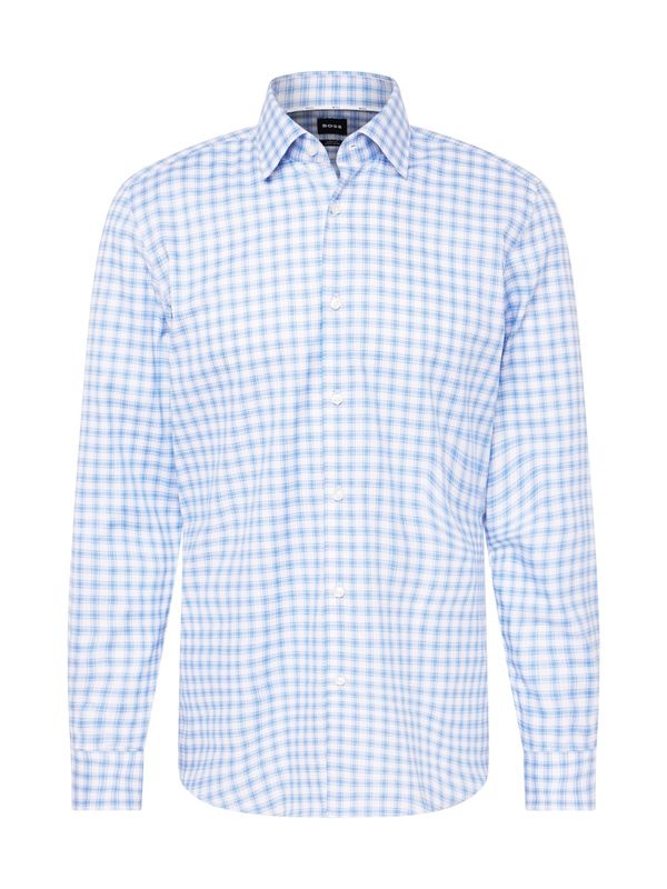 BOSS Black BOSS Black Риза 'HANK'  светлосиньо / бяло