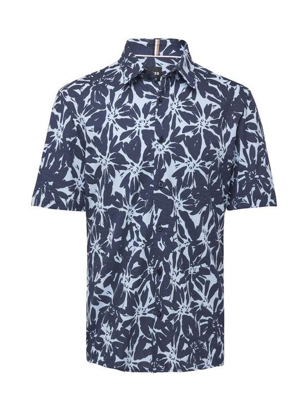 BOSS Black BOSS Black Риза 'ROAN'  тъмносиньо / бяло