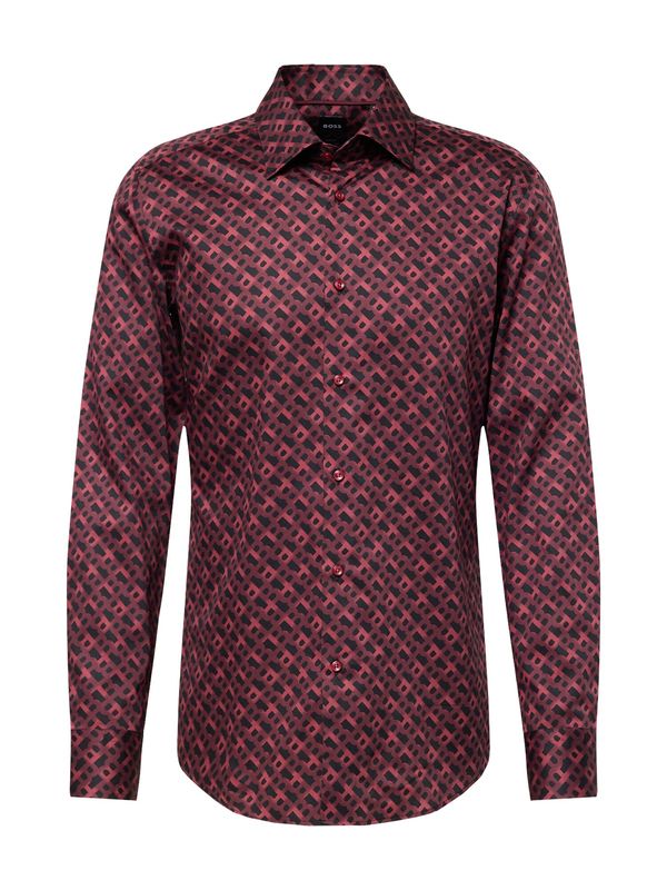 BOSS Black BOSS Black Риза  винено червено / черно