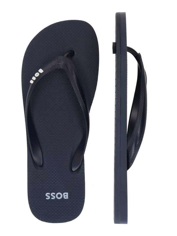 BOSS Black BOSS Black Сандали с разделител за пръстите 'Tracy'  тъмносиньо / бяло