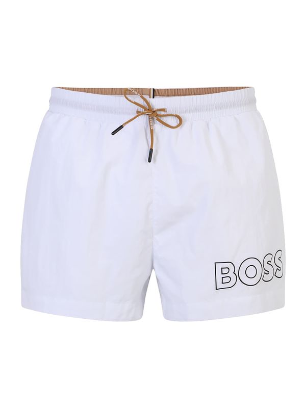 BOSS Black BOSS Black Шорти за плуване 'Mooneye'  камел / черно / бяло