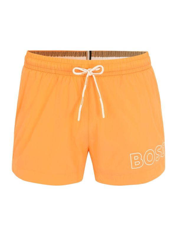 BOSS Black BOSS Black Шорти за плуване 'Mooneye'  оранжево / бяло