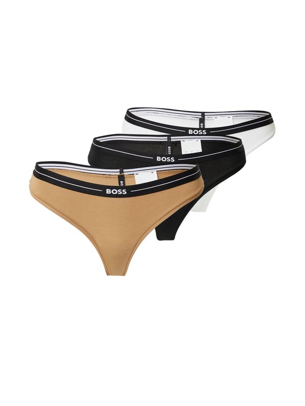 BOSS Black BOSS Black Стринг  умбра / черно / бяло
