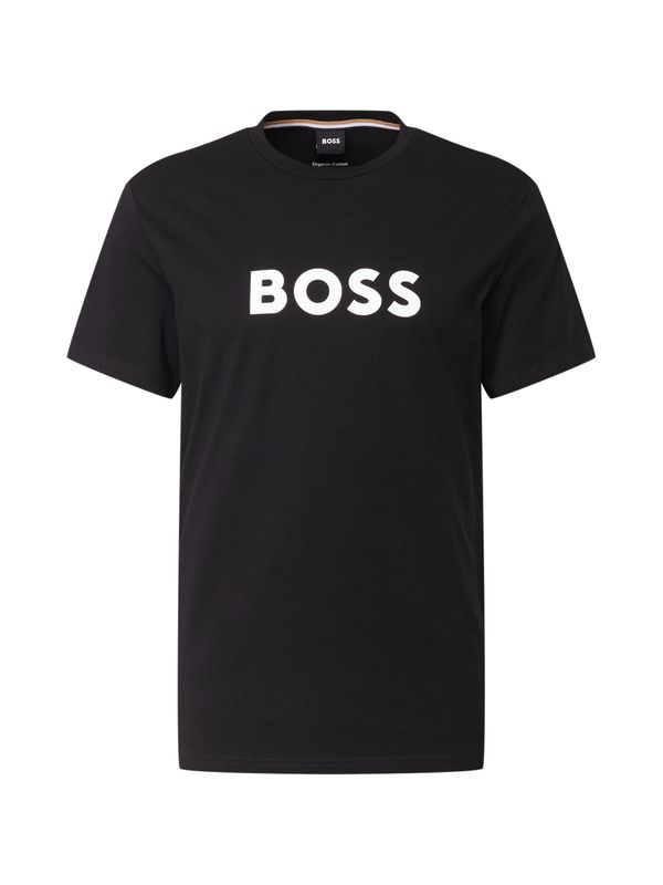 BOSS Black BOSS Black Тениска  черно / бяло