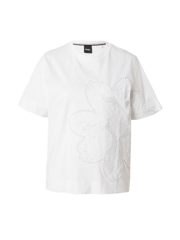 BOSS Black BOSS Black Тениска 'Elpha'  мръсно бяло