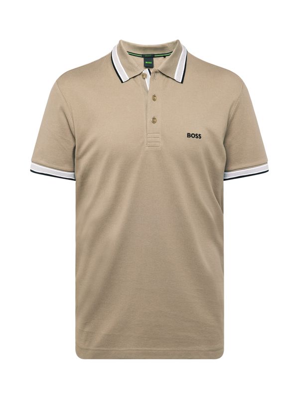 BOSS Black BOSS Black Тениска 'Paddy'  маслина / черно / мръсно бяло