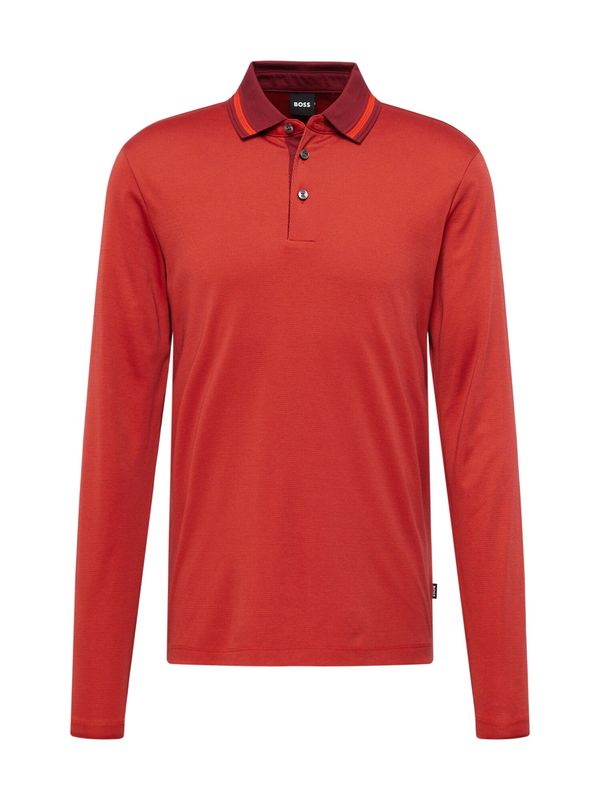 BOSS Black BOSS Black Тениска 'Pleins'  червено / винено червено