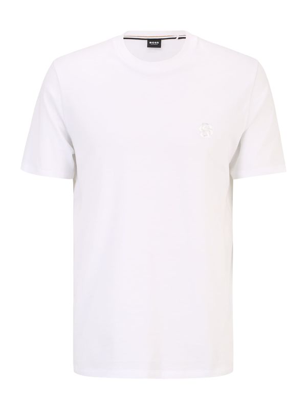 BOSS Black BOSS Black Тениска  сребърно сиво / бяло