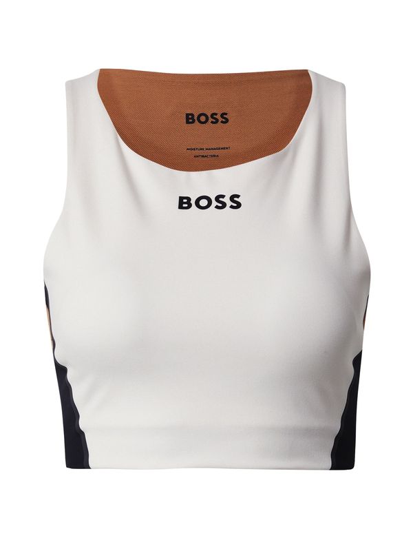 BOSS Black BOSS Black Топ  кафяво / черно / бяло