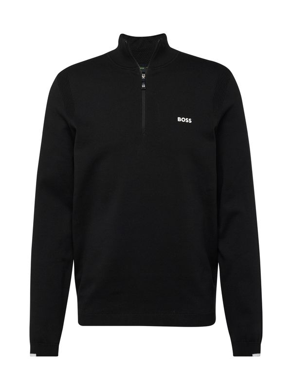 BOSS Green BOSS Green Пуловер 'Ever-X'  черно / бяло