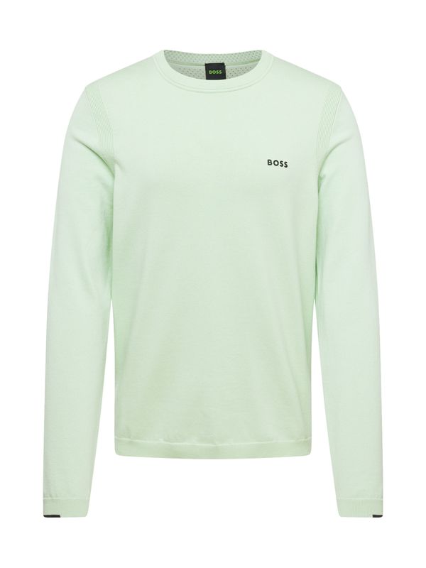 BOSS Green BOSS Green Пуловер 'Ever-X'  пастелно зелено / черно