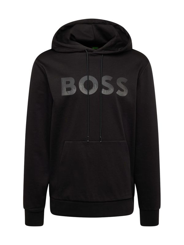 BOSS Green BOSS Green Суичър 'Soody Mirror'  антрацитно черно / черно