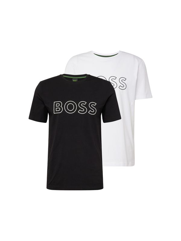 BOSS Green BOSS Green Тениска  черно / бяло
