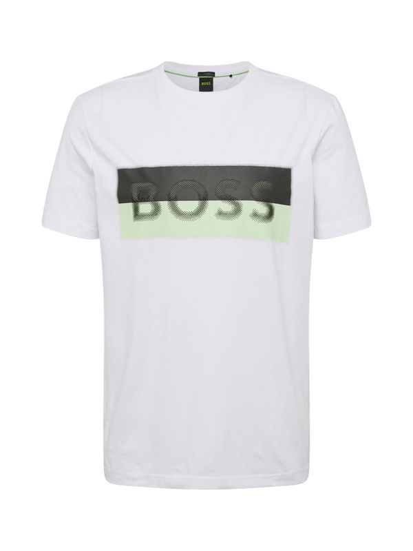 BOSS Green BOSS Green Тениска  киви / черно / бяло