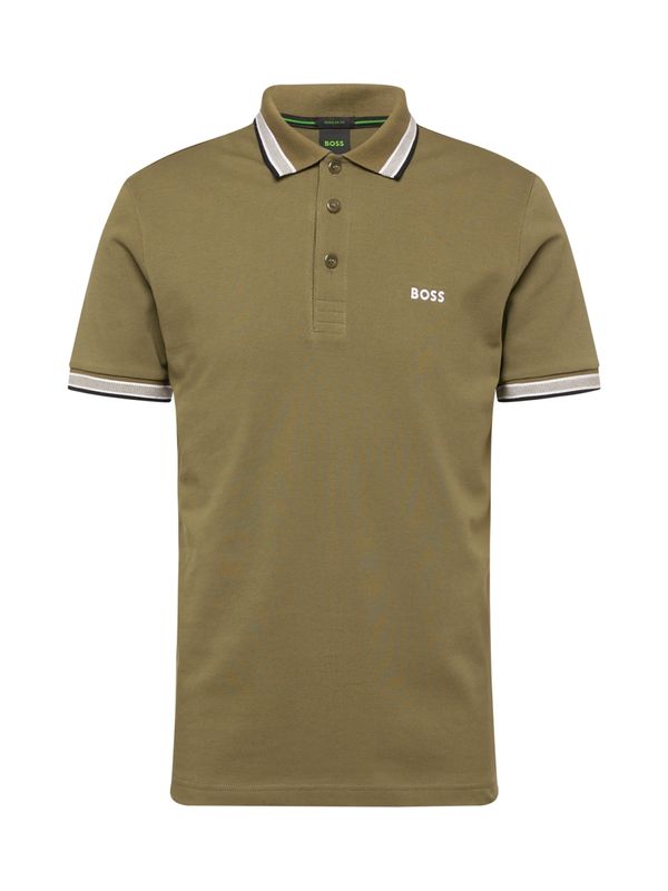 BOSS Green BOSS Green Тениска 'Paddy'  маслина / черно / мръсно бяло