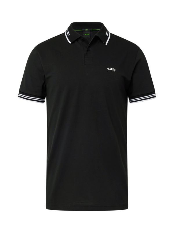 BOSS Green BOSS Green Тениска 'Paul'  черно / бяло