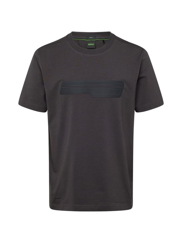 BOSS Green BOSS Green Тениска  сиво-кафяво / черно