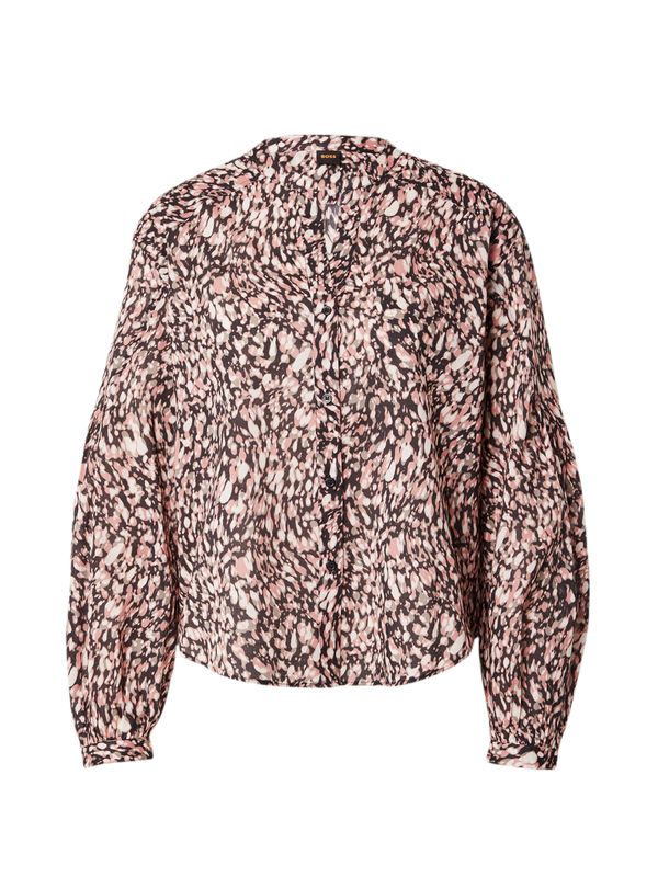 BOSS Orange BOSS Orange Блуза 'C_Berday_1'  кафяво / пепел от рози / бяло