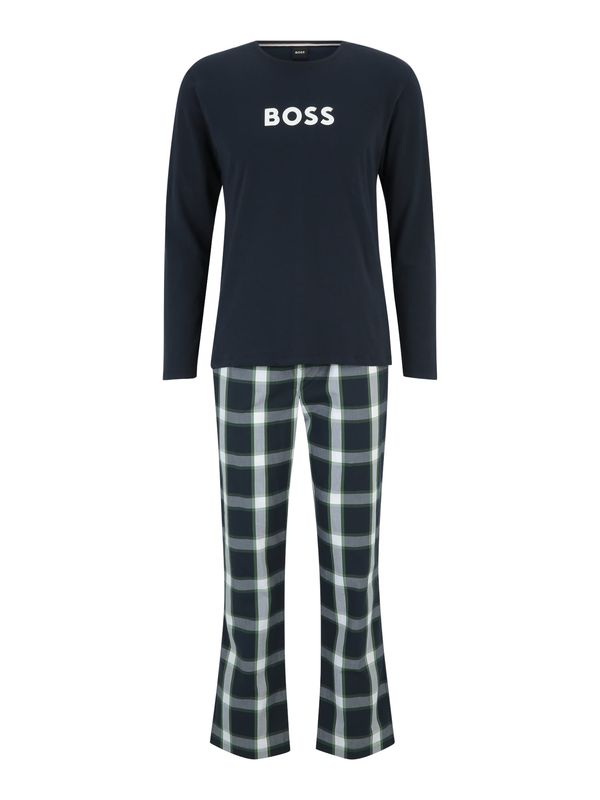 BOSS Orange BOSS Orange Дълга пижама  нейви синьо / опушено синьо / тъмнозелено / бяло