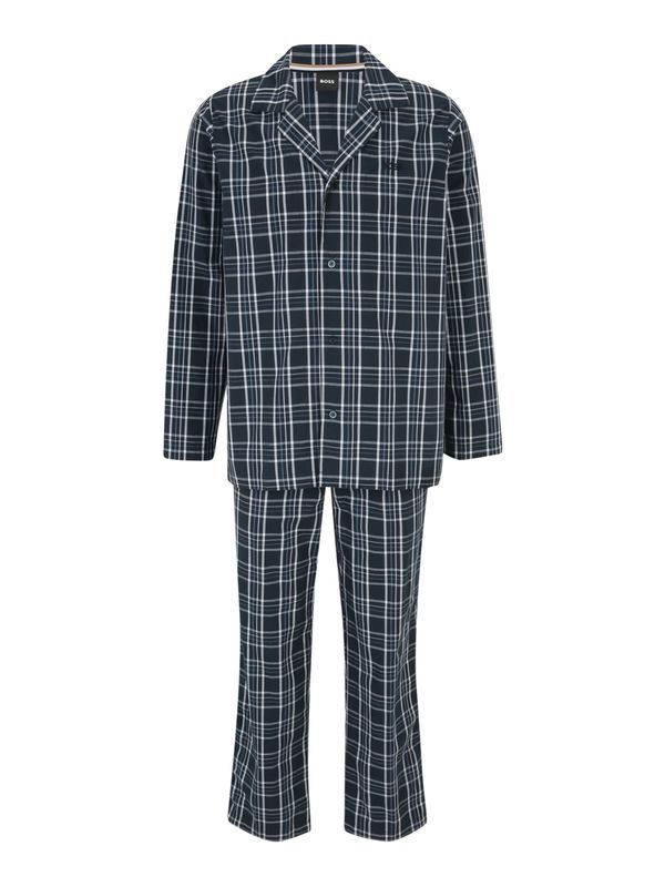 BOSS Orange BOSS Orange Дълга пижама  синьо / тъмносиньо / бяло