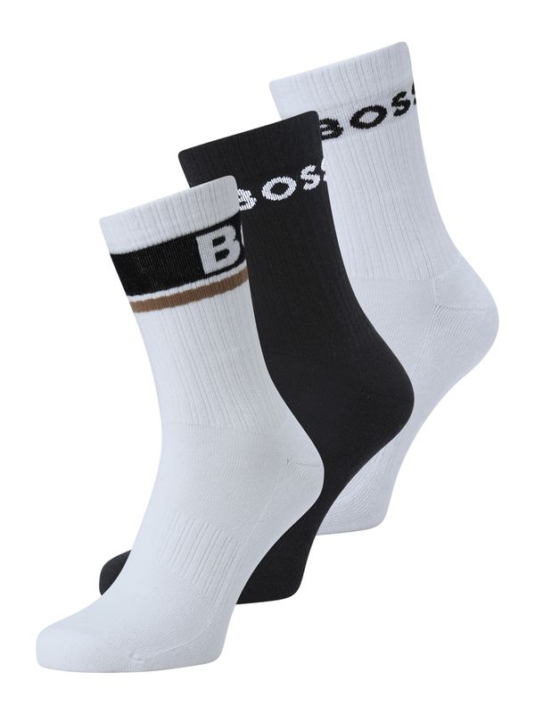 BOSS Orange BOSS Orange Къси чорапи 'PowerDesign'  шоколад / черно / бяло