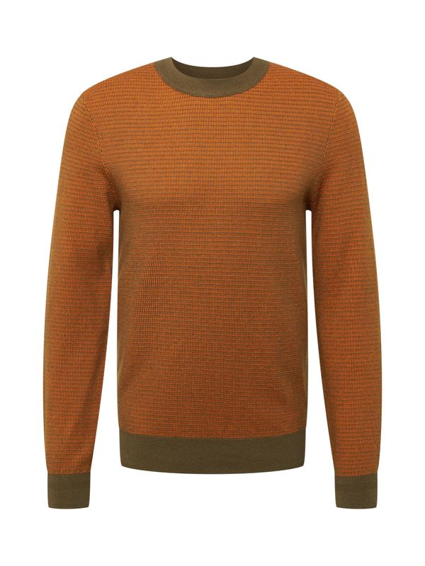 BOSS Orange BOSS Orange Пуловер 'Avobano'  маслина / тъмнооранжево